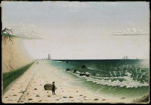 Meditation by the Sea, Unknown artist ca 1860 [public domain]