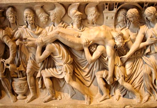 Hector brought back to Troy, Louvre Museum via Wikimedia Commons